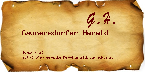 Gaunersdorfer Harald névjegykártya